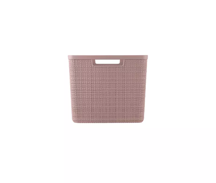 Basket Jute L 20L 36x28x23cm pink